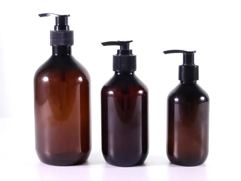 100ml Empty Amber Plastic PET Plastic Shampoo Hand Wash Lotion Pump Bottle