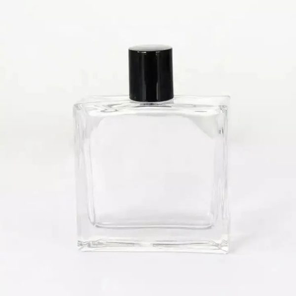 100ml Square Glass Perfume Bottle with Aluminum Mist Sprayer