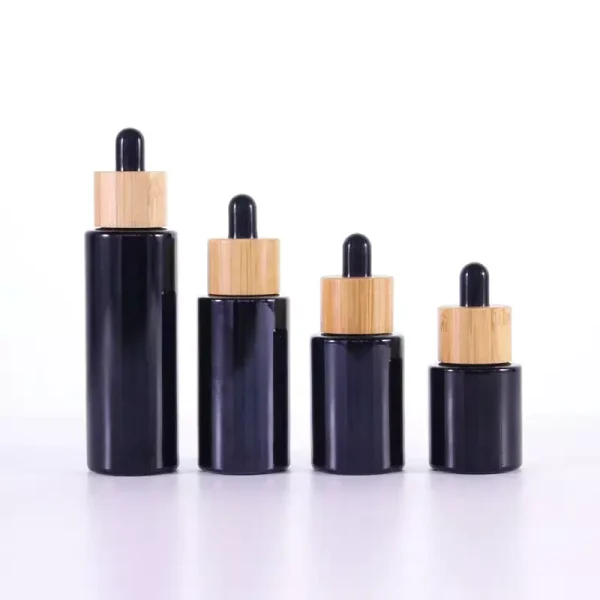 Black Glass Serum Bottle