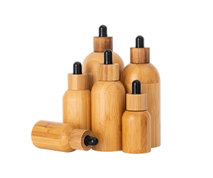 Dropper bottle with full bamboo covered