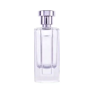 Hexagon Clear Glass Perfume Bottle with Crimp Neck