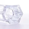 Hexagon Clear Glass Perfume Bottle with Crimp Neck bottom