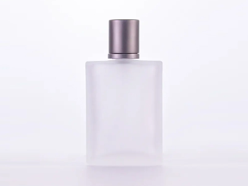 Botella de perfume de vidrio de leche