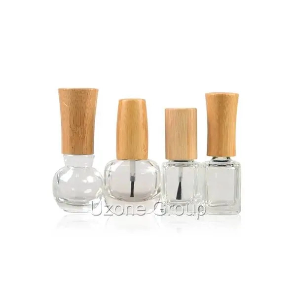 Nail Polish Bottle with Bamboo Lid
