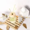 Round Empty Glass Reed Diffuser Bottle with Wooden Screw