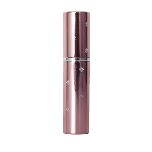 Mini flacone in vetro per profumo spray in alluminio ricaricabile rosa da 10 ml