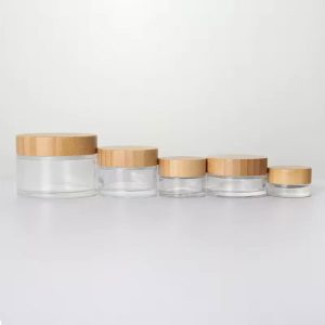 Barattolo per crema in vetro Forest con coperchio in bambù (5 g ~ 200 g)