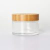 Forest Glass Cream Jar with Bamboo Lid (2)