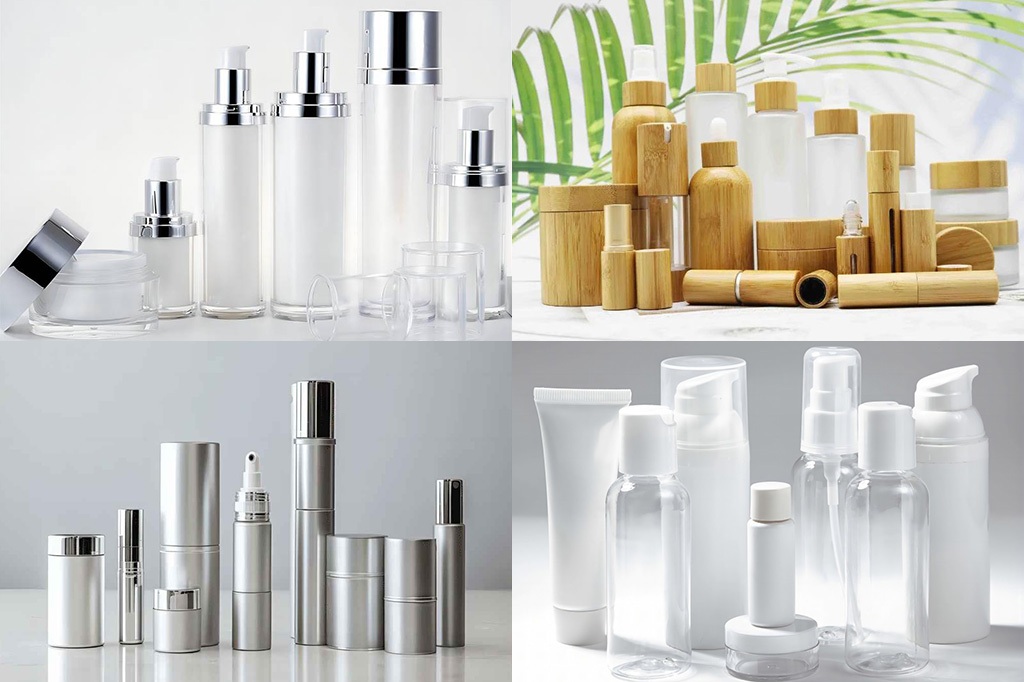 Glass, Bamboo, Metal, and Plastic for Skincare Packaging