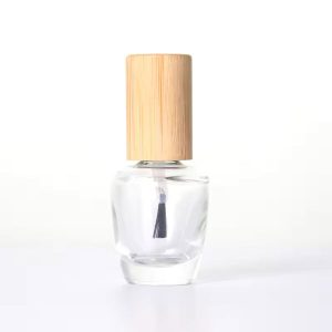 Glass Nail Polish Bottle with Bamboo Lid