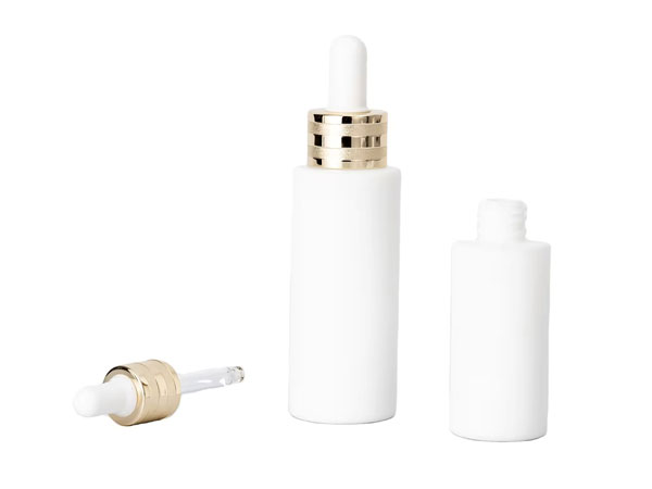 Opal White Glass Bottles with Dropper