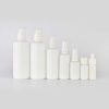 Opal White Round Shoulder Glass Bottle