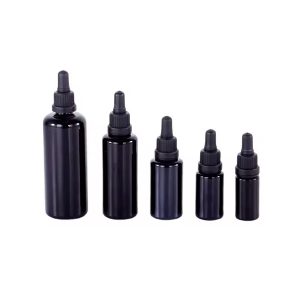 Dark Violet Glass Dropper Bottles