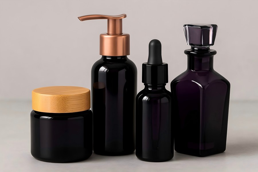 Dark Violet Glass Bottles